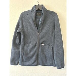 Figs On-Shift Sweater Knit Blue 100% Awesome Utility Medical Field Jacket SZ S